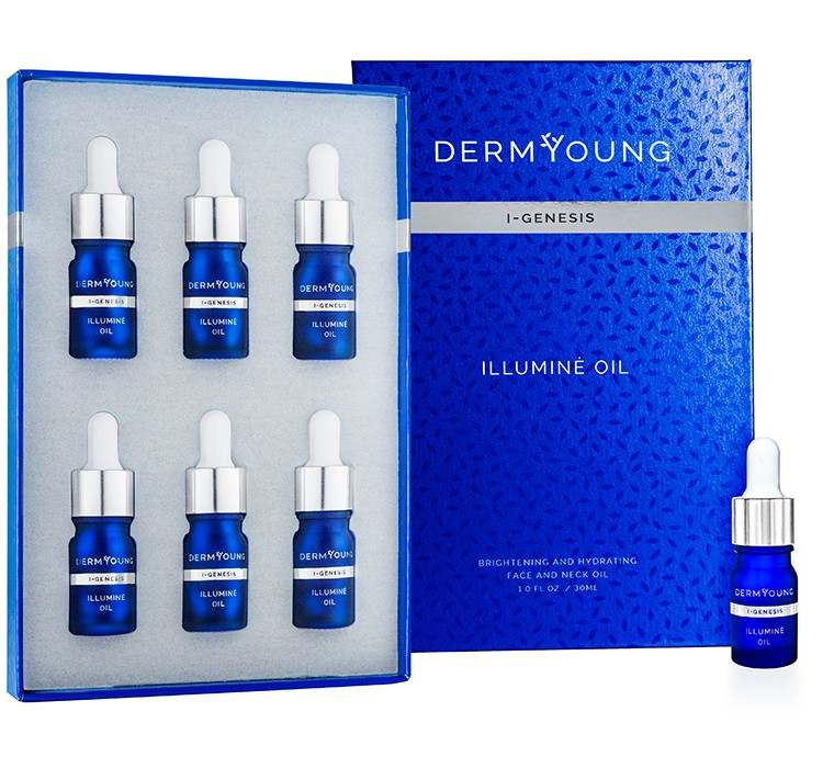 A box of derm young skincare products