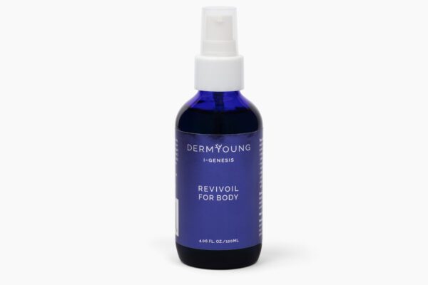 A bottle of serum young 's revivoil for body