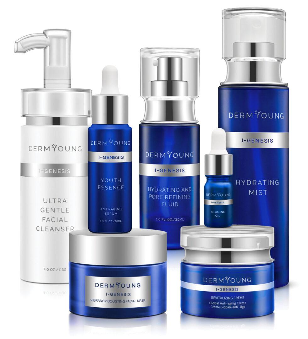 Derm Young I-Genesis skincare set.